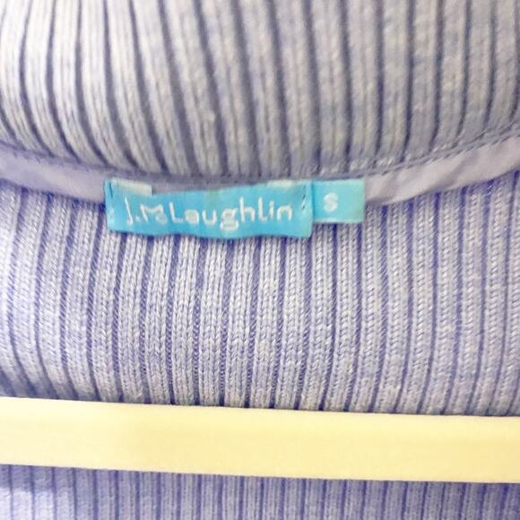 J. McLaughlin Light Blue Quilted Vest with Tan Accents - Picture 3 of 6